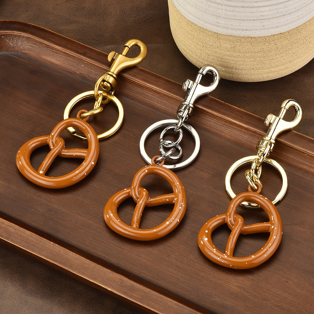 Resin Pretzel Charm Bag Keychain - view 1