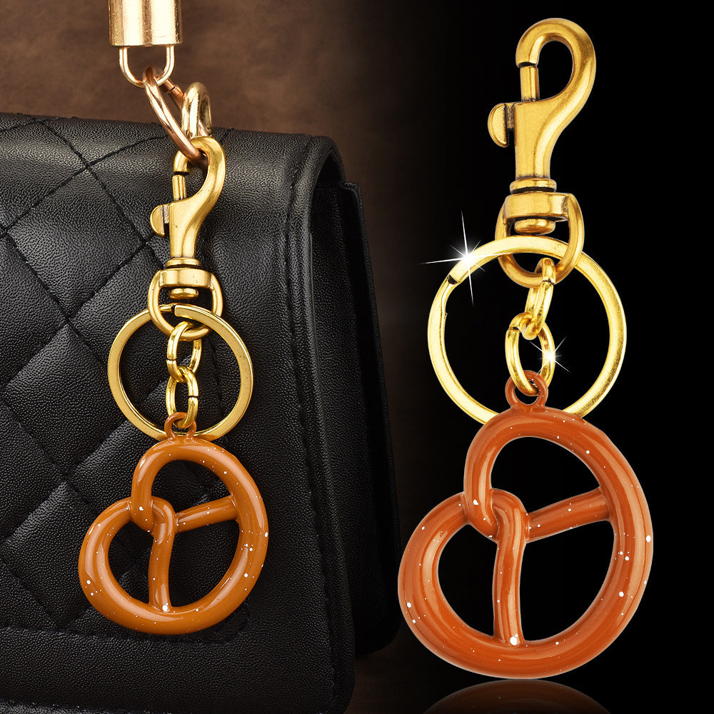 Resin Pretzel Charm Bag Keychain - view 2