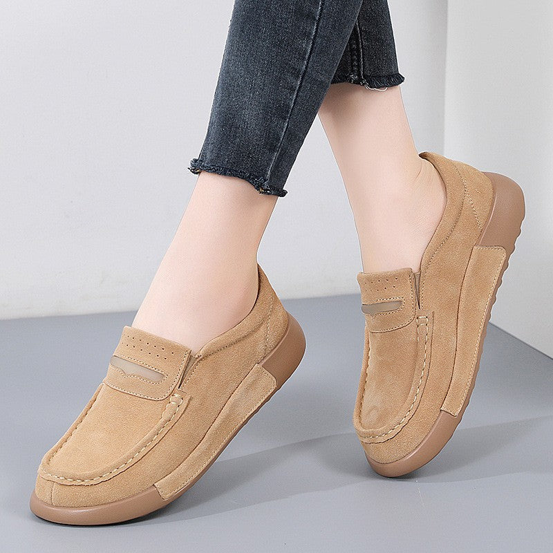 Suede Platform Penny Loafers