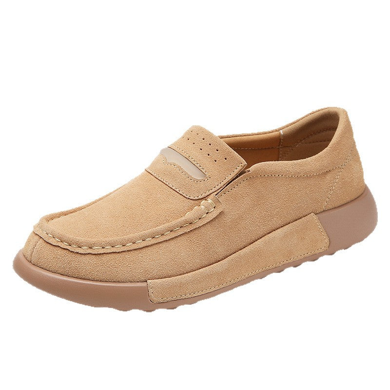 Suede Platform Penny Loafers