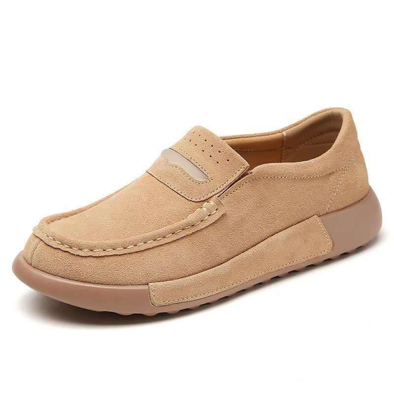 Suede Platform Penny Loafers
