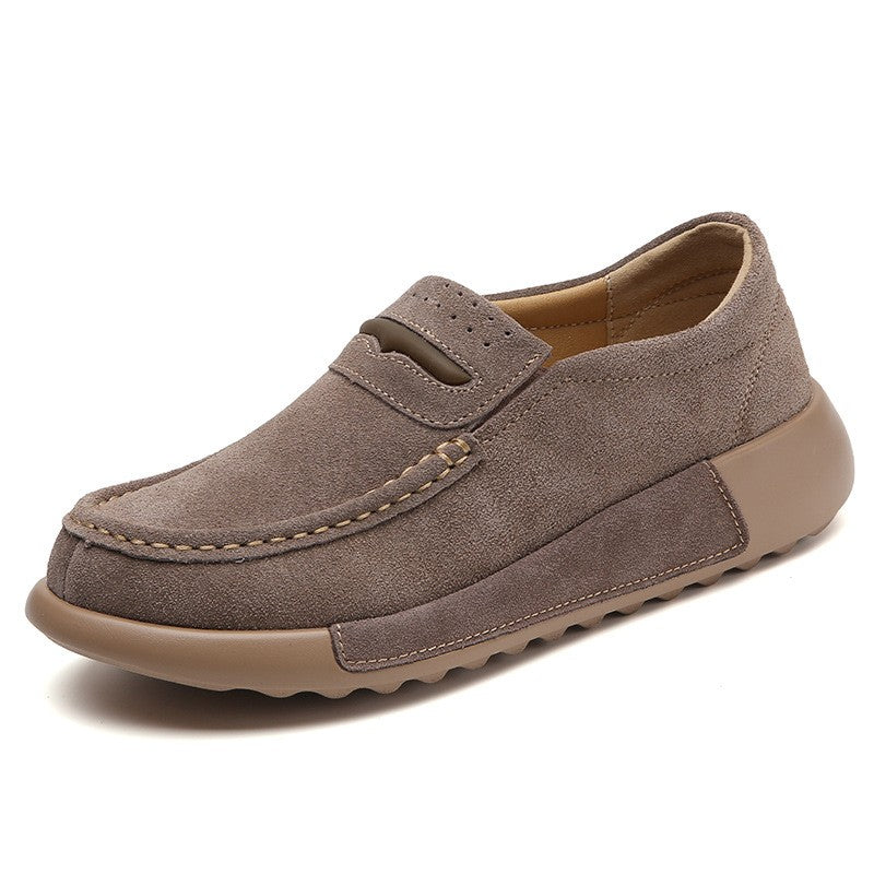 Suede Platform Penny Loafers