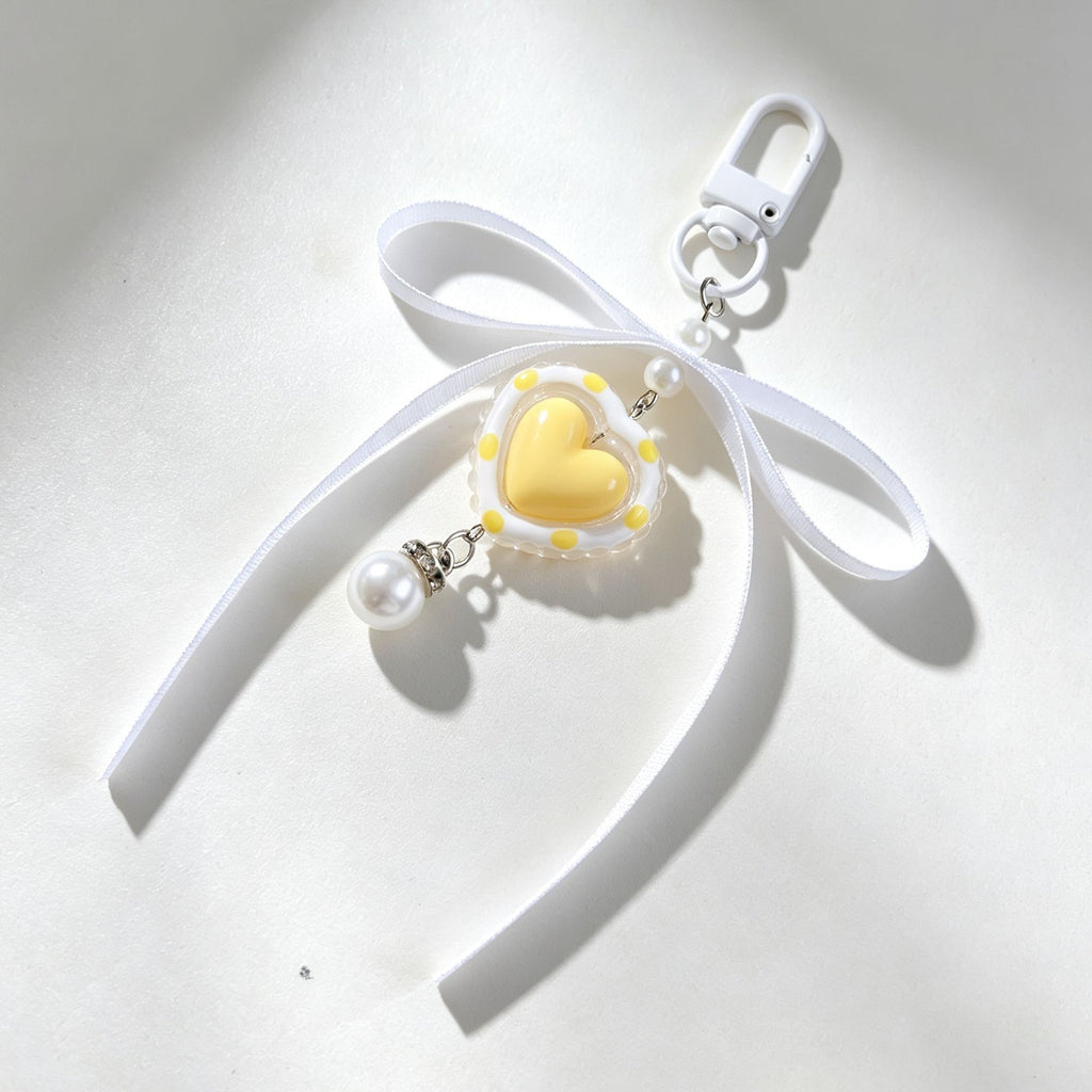 Pastel Bow Beaded Keychain Phone Charm - Color_25