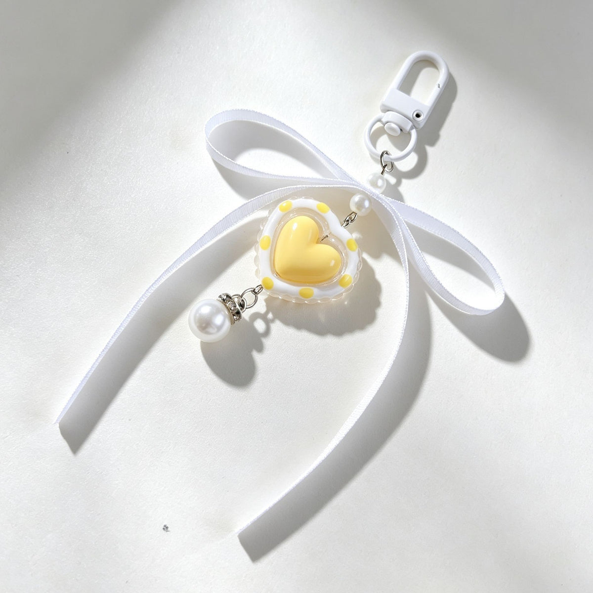 Pastel Bow Beaded Keychain Phone Charm - Color_25