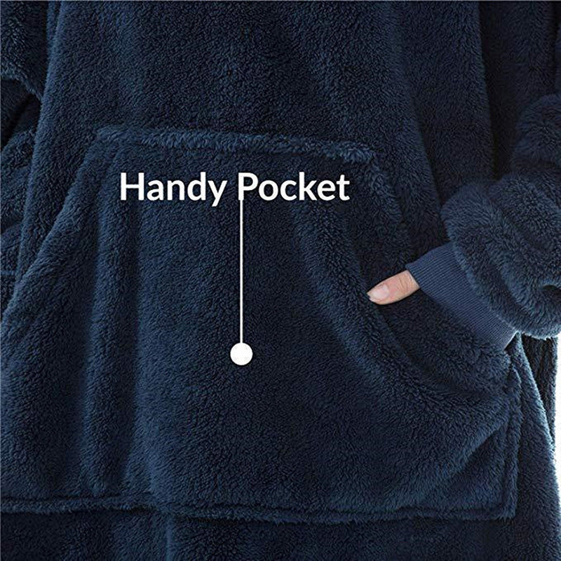 Oversized Sherpa Fleece Wearable Blanket Hoodie