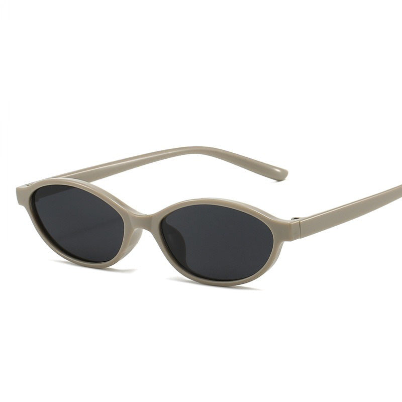 Narrow Oval Sunglasses With Slim Arms - Color_05