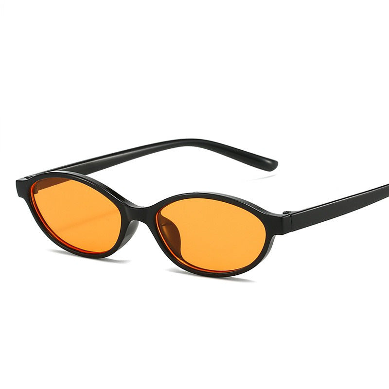 Narrow Oval Sunglasses With Slim Arms - Color_06