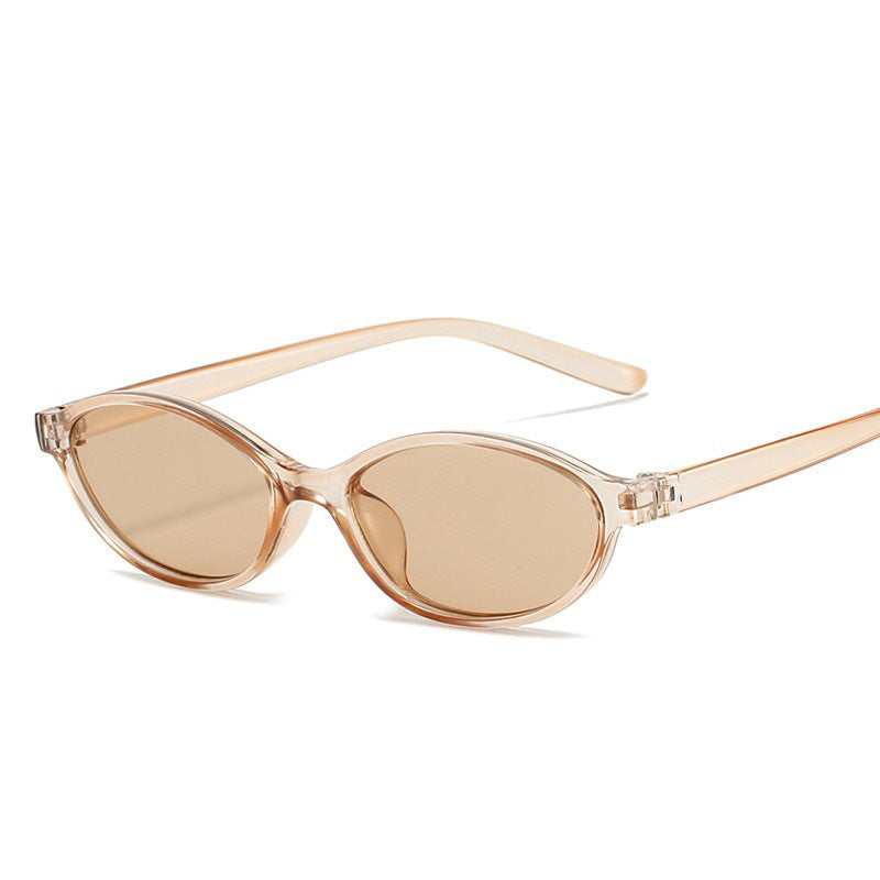 Narrow Oval Sunglasses With Slim Arms - Color_07