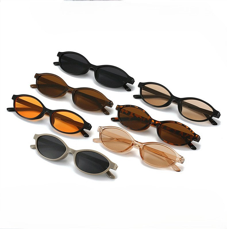 Narrow Oval Sunglasses With Slim Arms - view 1