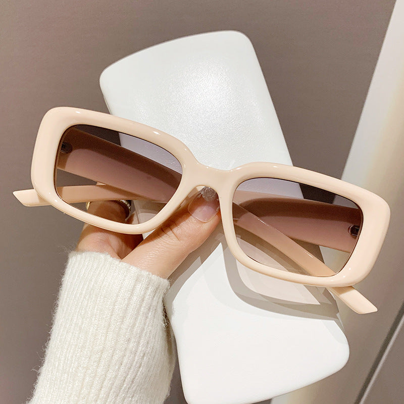 Small Rectangle Retro Narrow Sunglasses