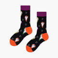 Spooky Halloween Print Crew Socks - Ghost