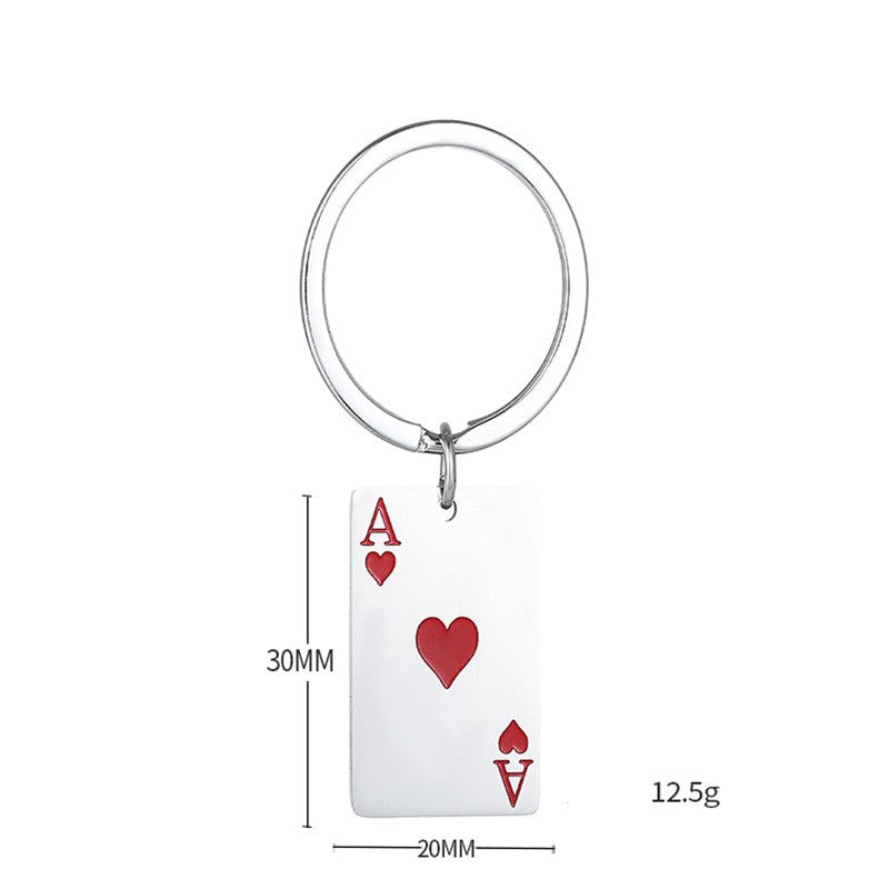Ace Playing Card Steel Keychain - view 1