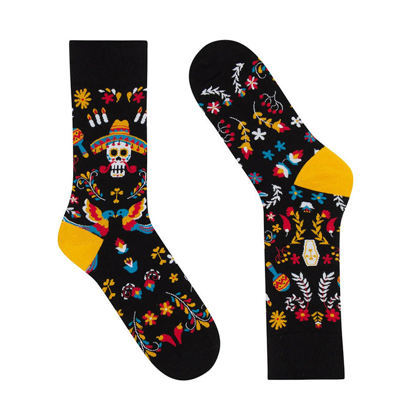 Day of the Dead Skeleton Crew Socks - Dancing - 1