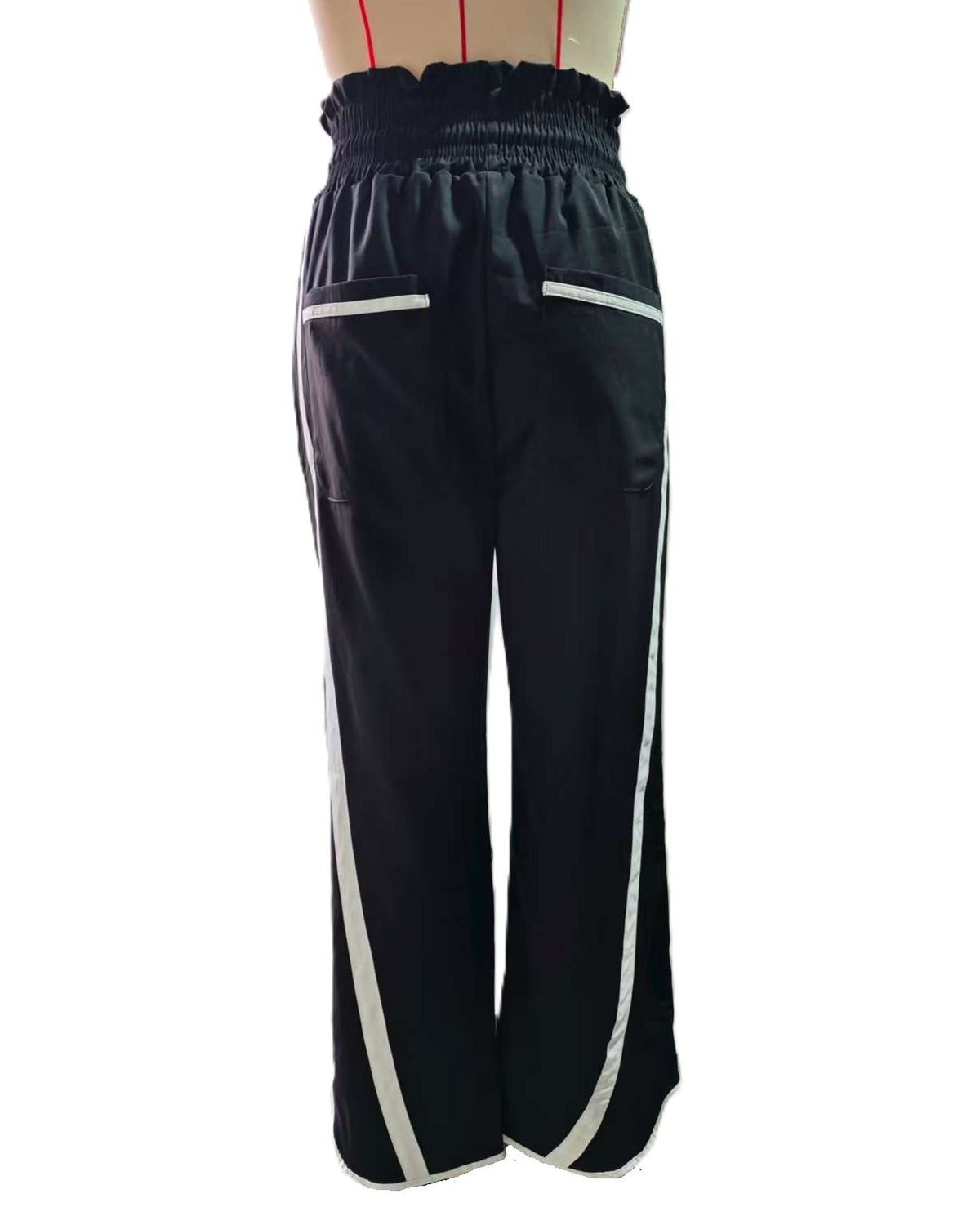 Contrast Side Stripe Drawstring Track Pants