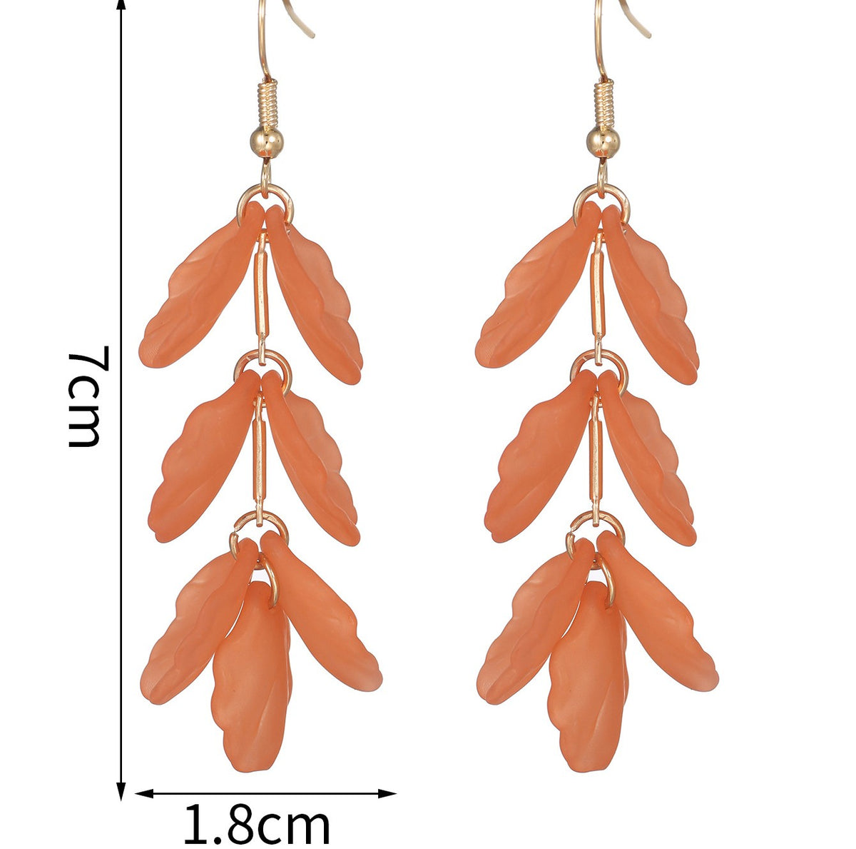 Frosted Petal Cluster Drop Earrings - view 1