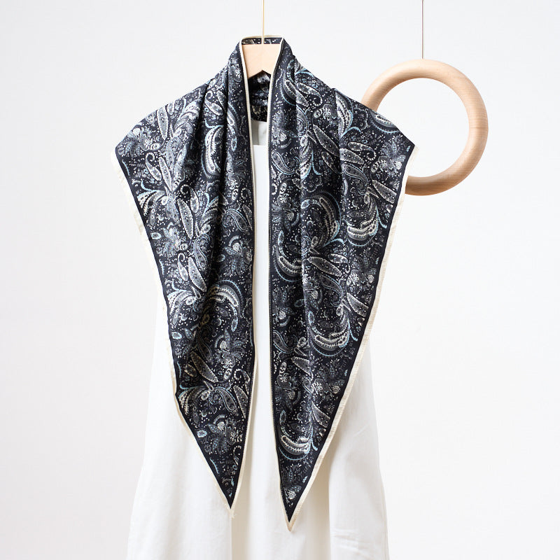 Printed Bandana Style Triangle Neck Scarf - A11