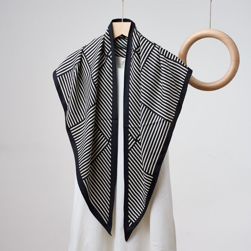 Printed Bandana Style Triangle Neck Scarf - A13