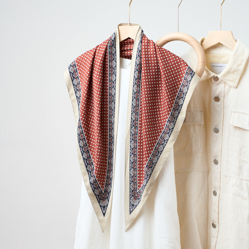 Printed Bandana Style Triangle Neck Scarf - A19
