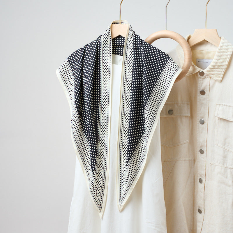 Printed Bandana Style Triangle Neck Scarf - A21