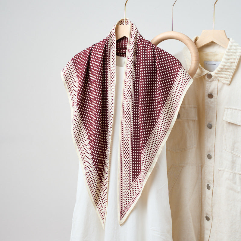 Printed Bandana Style Triangle Neck Scarf - A23