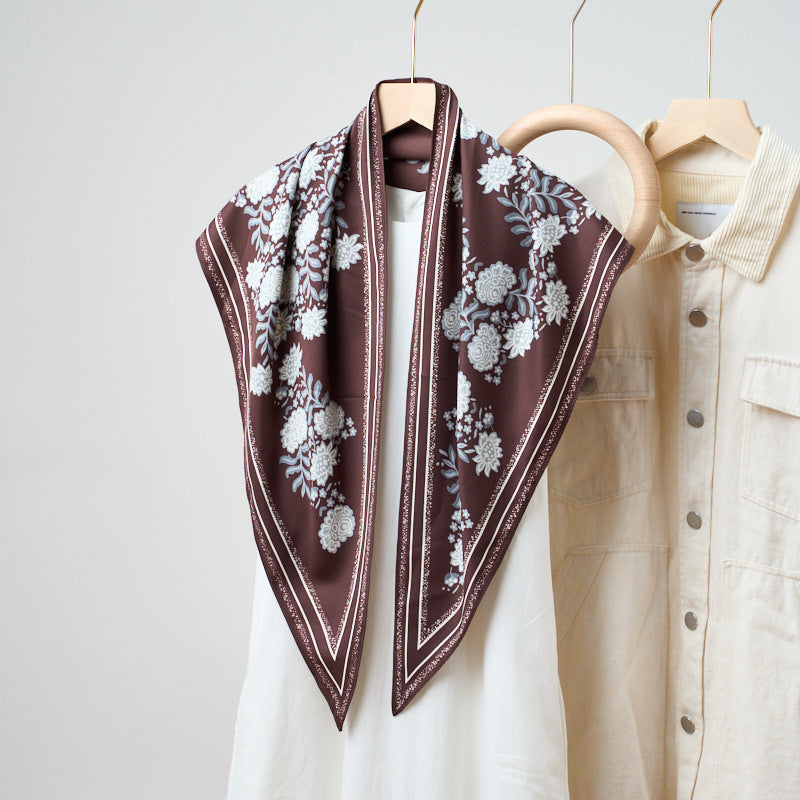 Printed Bandana Style Triangle Neck Scarf - A30