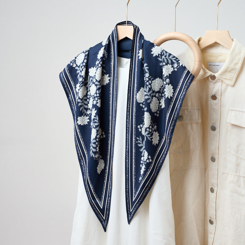 Printed Bandana Style Triangle Neck Scarf - A31