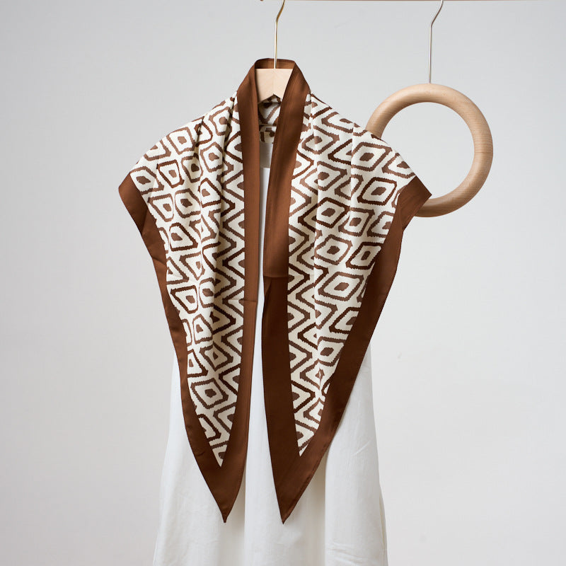 Printed Bandana Style Triangle Neck Scarf - A42