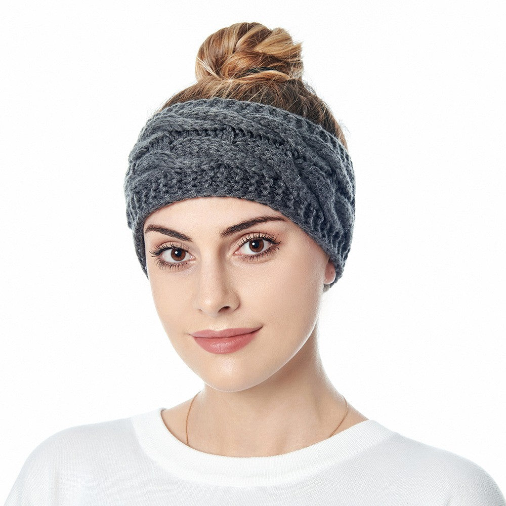 Chunky Cable Knit Fleece Lined Ear Warmer Headband