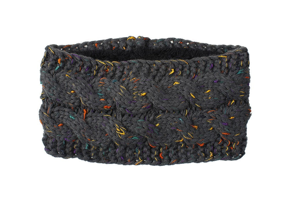 Chunky Cable Knit Fleece Lined Ear Warmer Headband