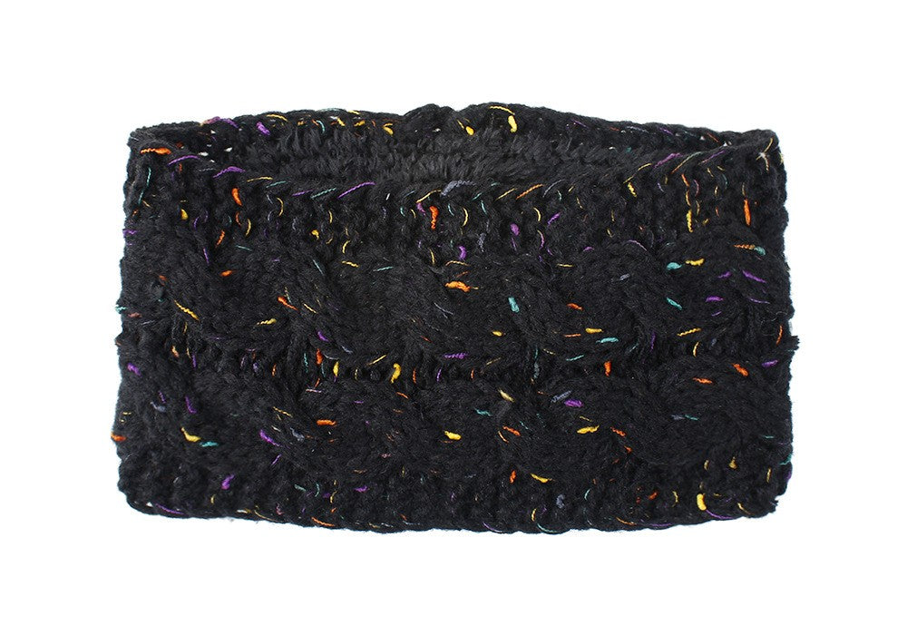 Chunky Cable Knit Fleece Lined Ear Warmer Headband