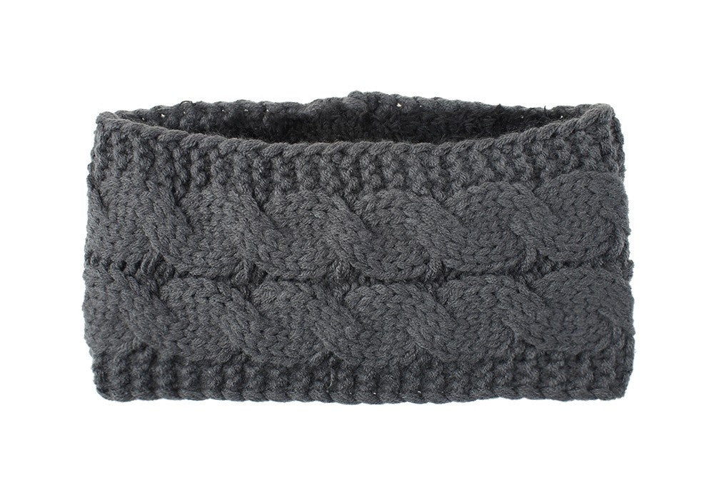 Chunky Cable Knit Fleece Lined Ear Warmer Headband