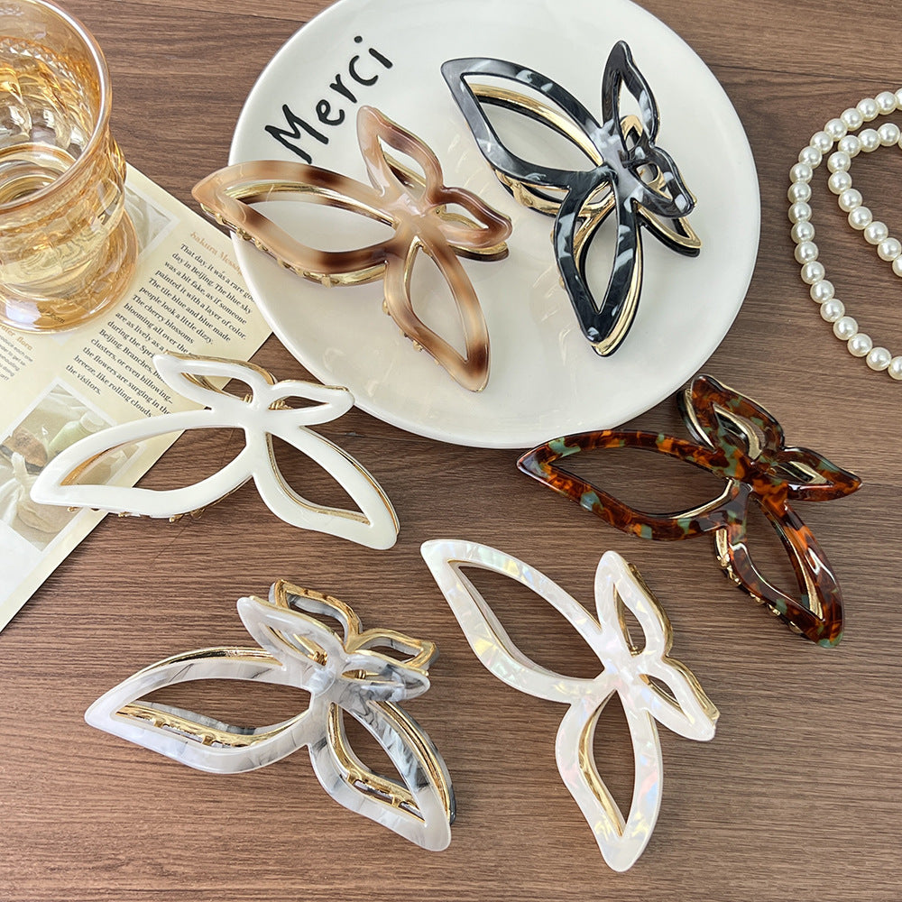 Openwork Butterfly Acetate Claw Clip