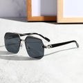 Semi Rimless Double Bridge Sunglasses - Color_01