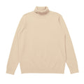 Classic Fitted Turtleneck Pullover Sweater - Apricot