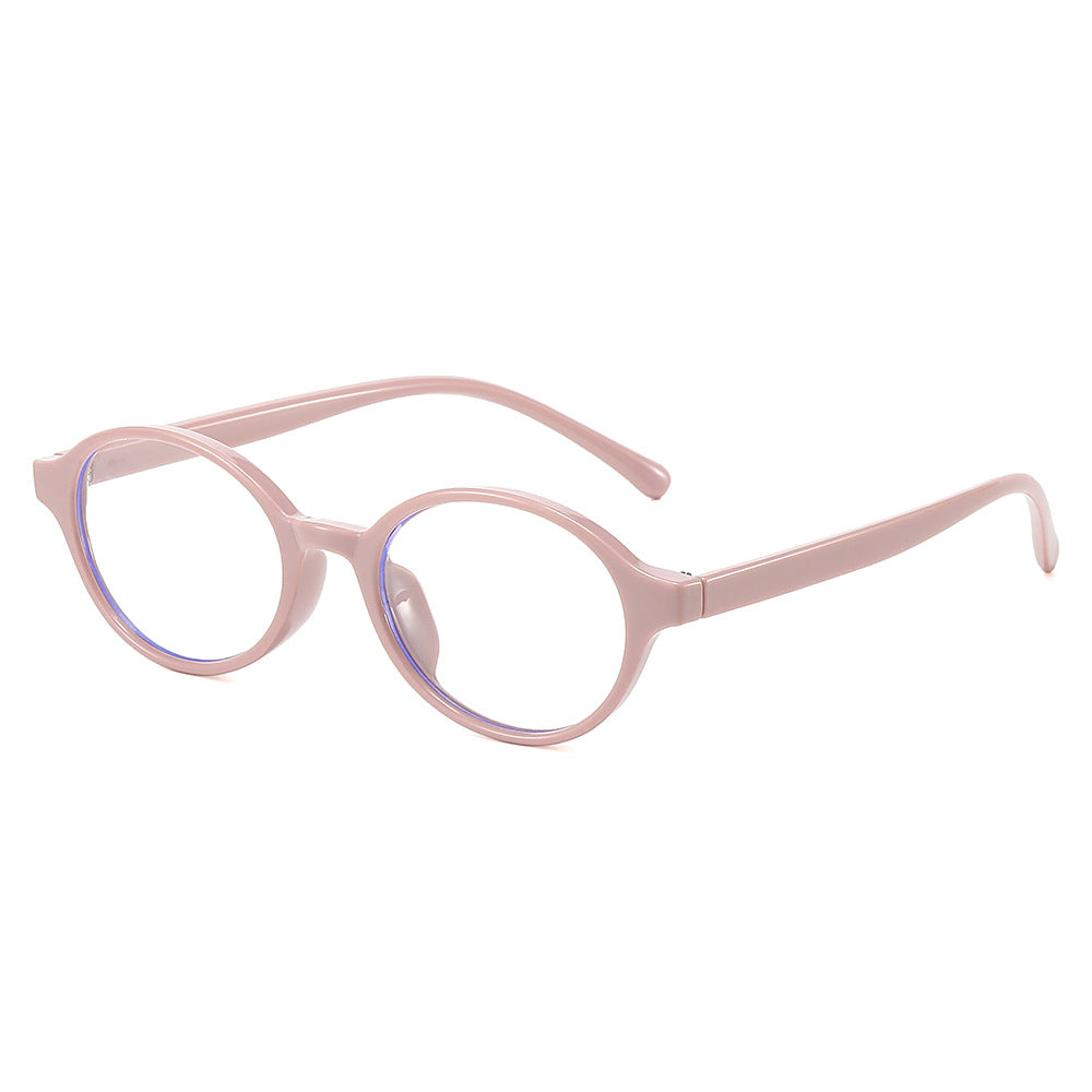 Retro Round Acetate Frame Eyeglasses - Pink