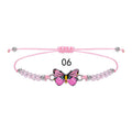 Butterfly Charm Beaded Cord Bracelet Set - Bracelet_06