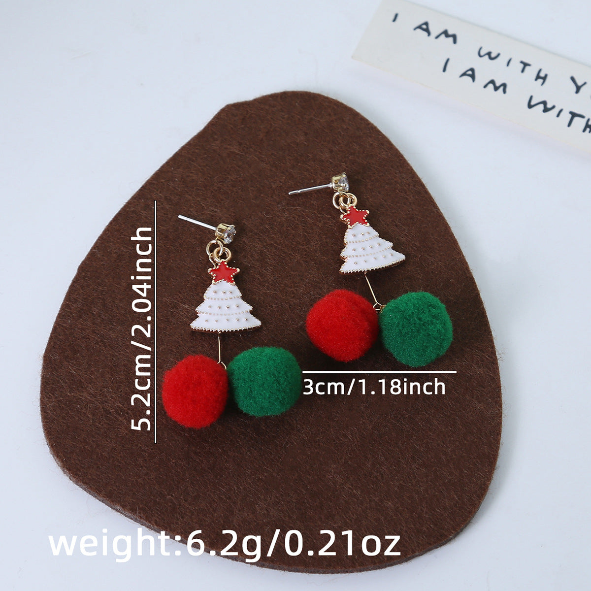 Asymmetric Christmas Charm Earring Set - NO-2