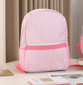 Seersucker Stripe School Backpack For Kids - L_Pink