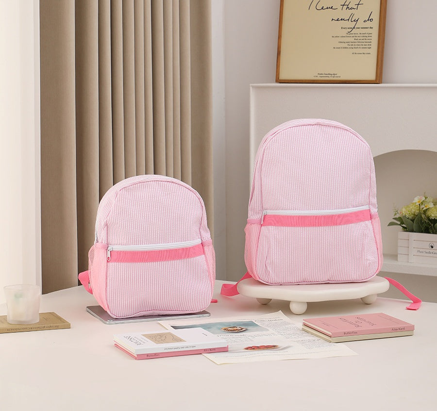 Seersucker Stripe School Backpack For Kids - view 3