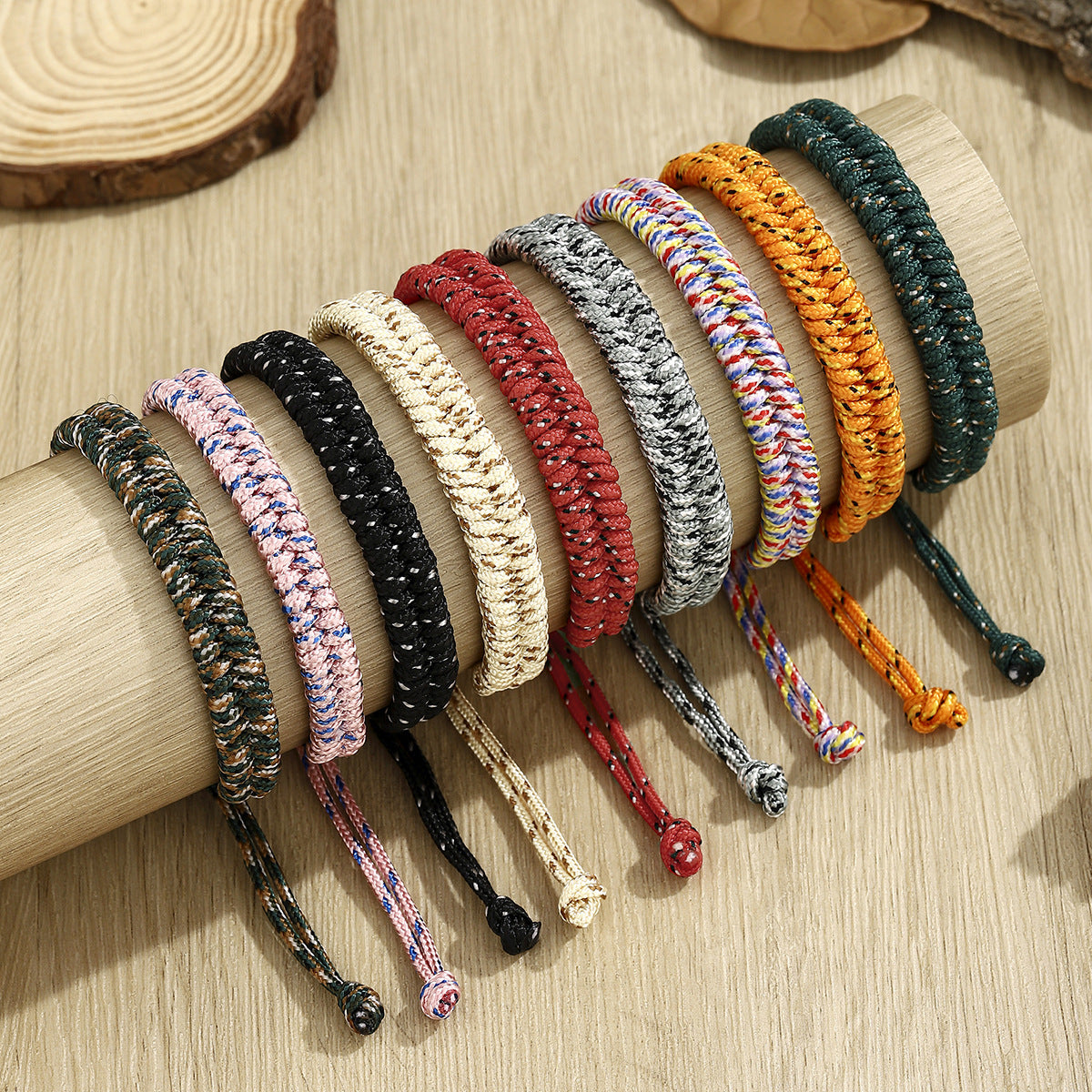 Braided Cord Friendship Bracelet with Slide Knot