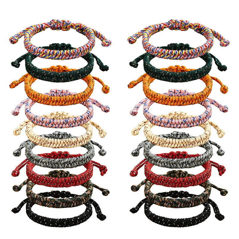 Braided Cord Friendship Bracelet with Slide Knot - view 1