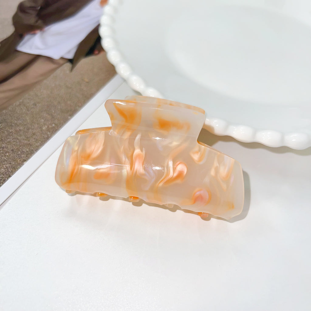 Marbled Candy Rectangle Hair Claw Clip - Color_5