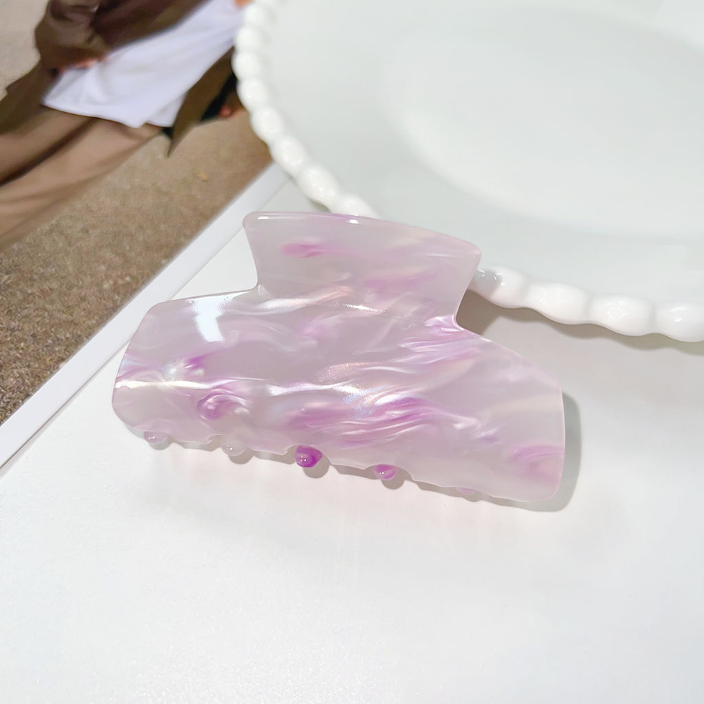 Marbled Candy Rectangle Hair Claw Clip - Color_6