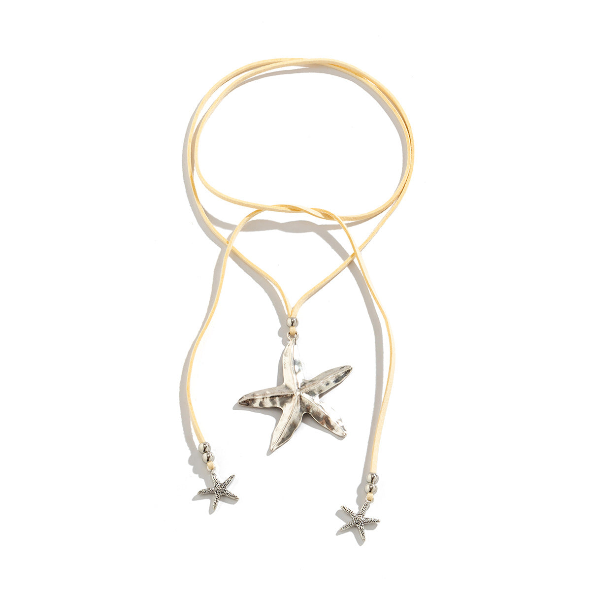 Starfish Shell Pendant Cord Necklace