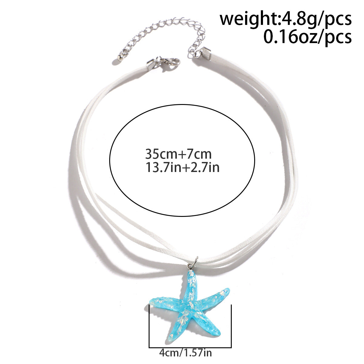 Starfish Shell Pendant Cord Necklace - view 1