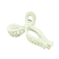Open Loop Bow Hair Claw Clip - offwhite