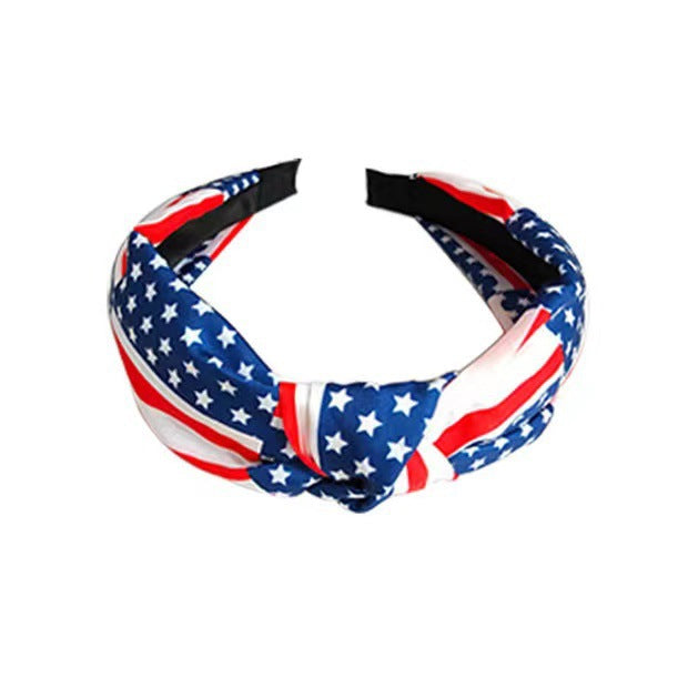 Knotted Stars And Stripes Fabric Headband - style_1
