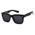 Bold Square Frame Retro Sunglasses - Black