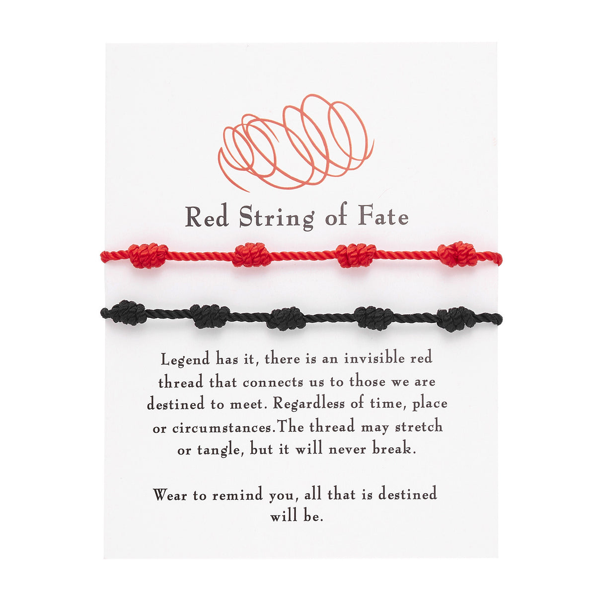 Lucky String Of Fate Knotted Couple Bracelet - Set01