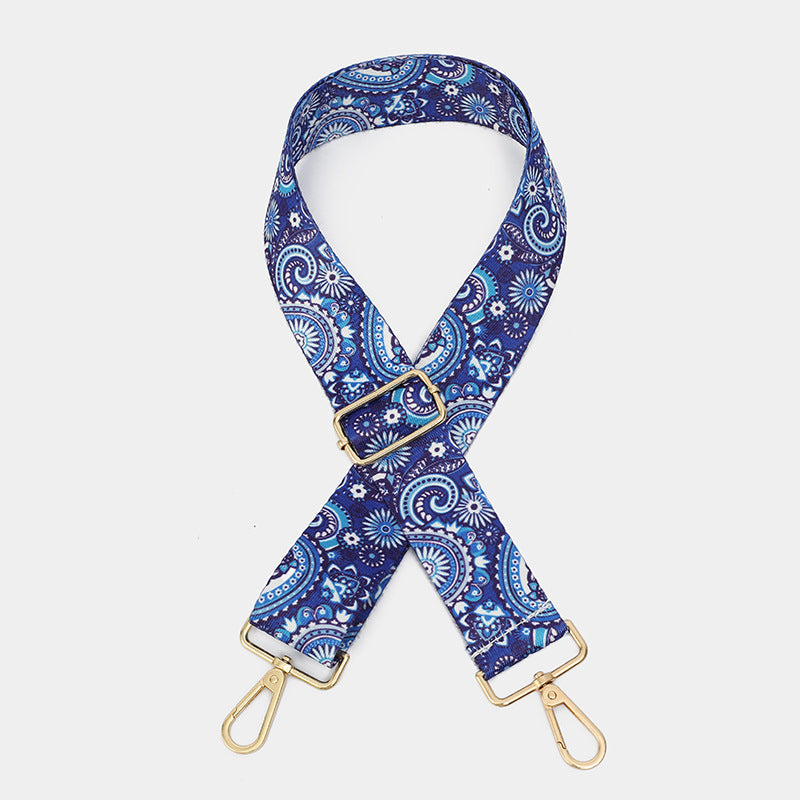 Woven Print Adjustable Crossbody Bag Strap - Paisley_B